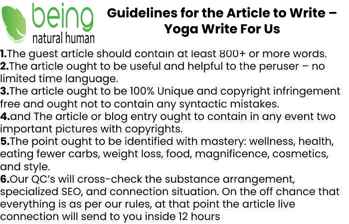 Guidelines of the Article – Yoga Write For Us