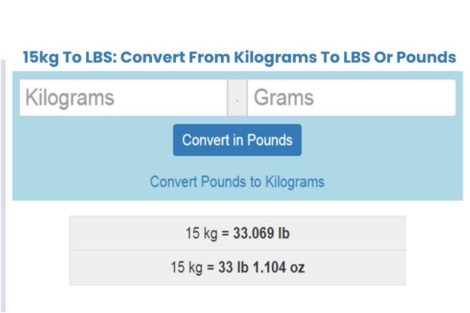 15kg To Lbs