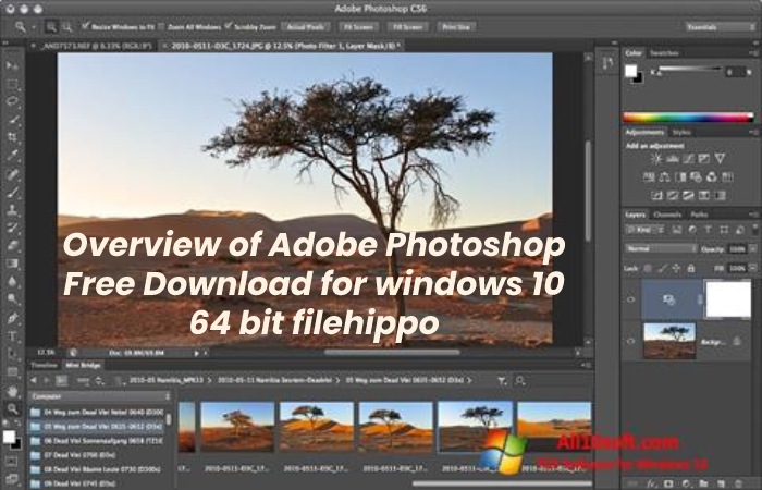Overview of Adobe Photoshop Free Download for windows 10 64 bit filehippo