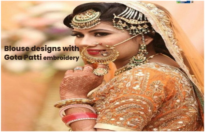 Blouse designs with Gota Patti embroidery