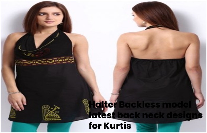Halter Backless model latest back neck designs for Kurtis