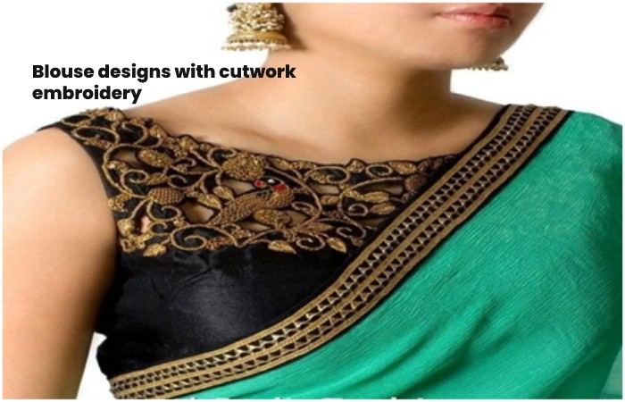 Blouse designs with cutwork embroidery 