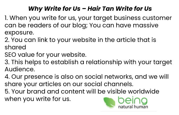 Why Write for Us – Hair Tan Write for Us