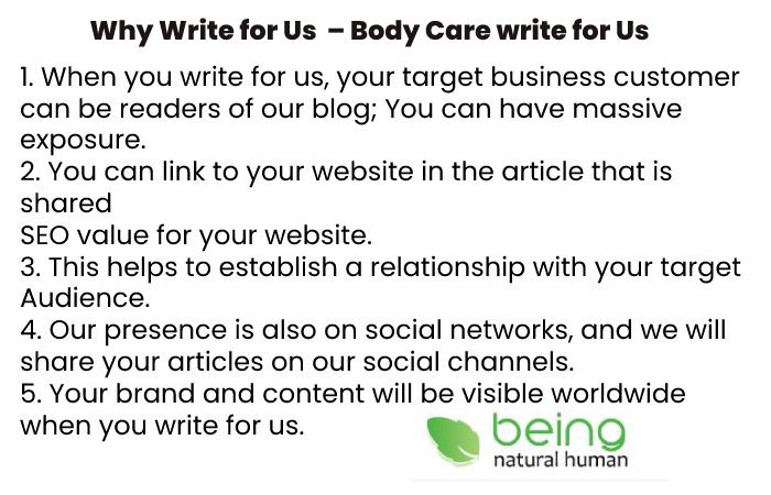 Why Write for Us – Body Care write for us