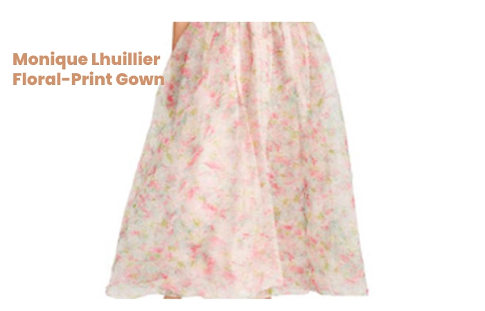 Monique Lhuillier Floral-Print Gown