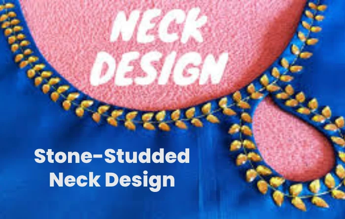 Stone-Studded Neck Design