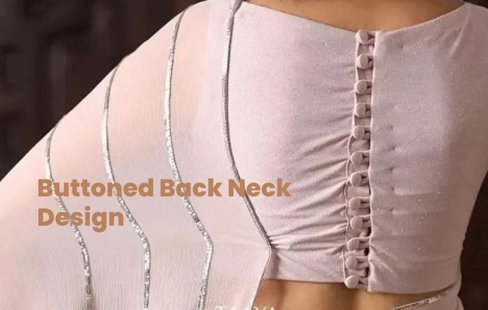 Buttoned Back Neck Design