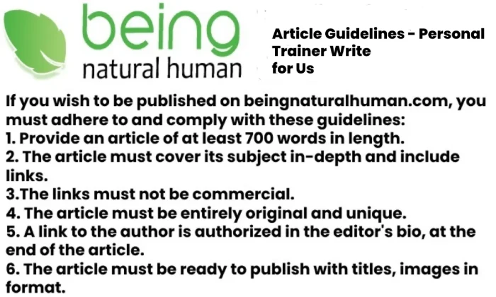 Article Guidelines - Personal Trainer Write for Us