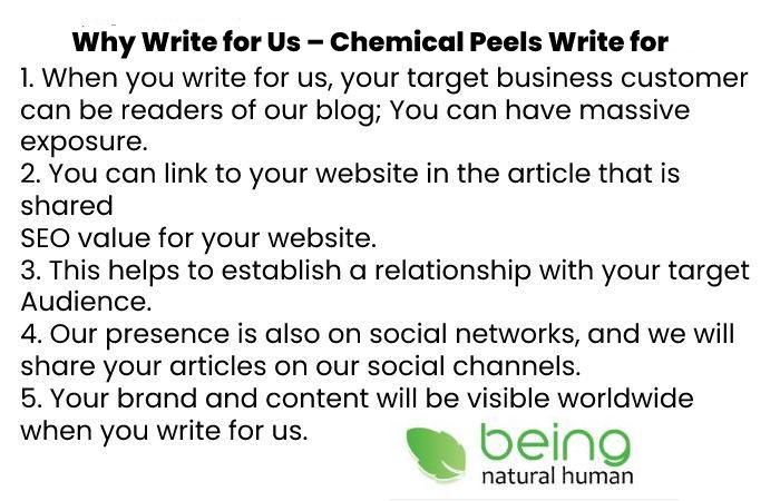 Why Write for Us – Chemical Peels Write for Us
